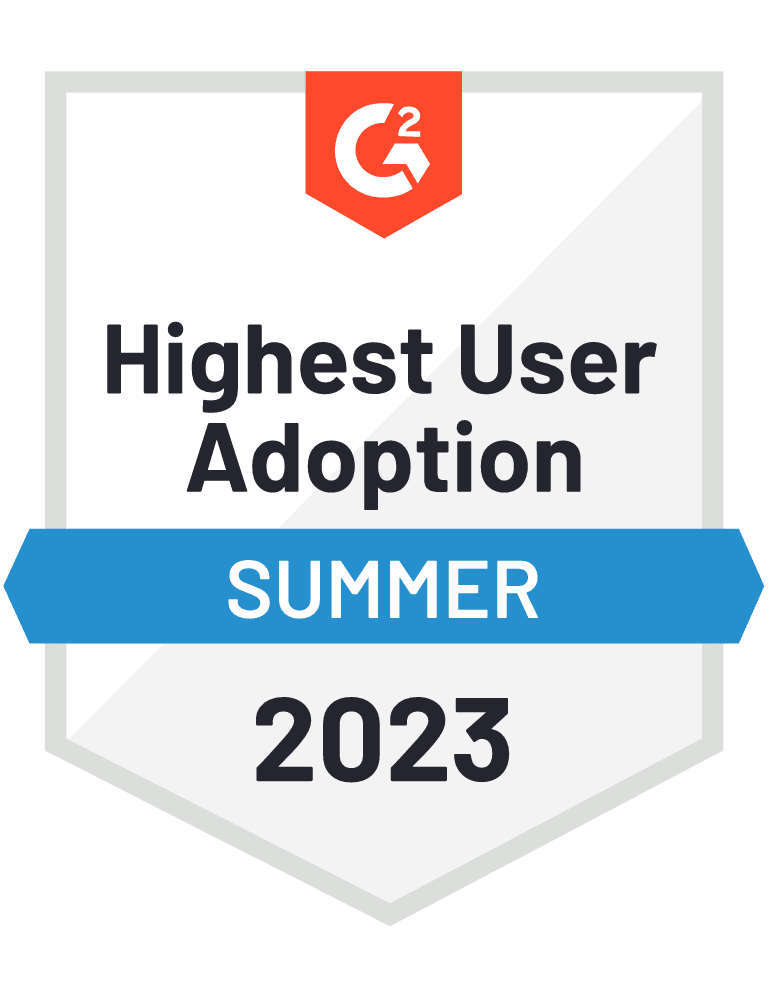 G2 Highest User Adoption Adoption