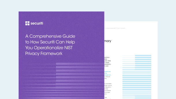 A Comprehensive Guide to How Securiti Can Help You Operationalize NIST Privacy Framework