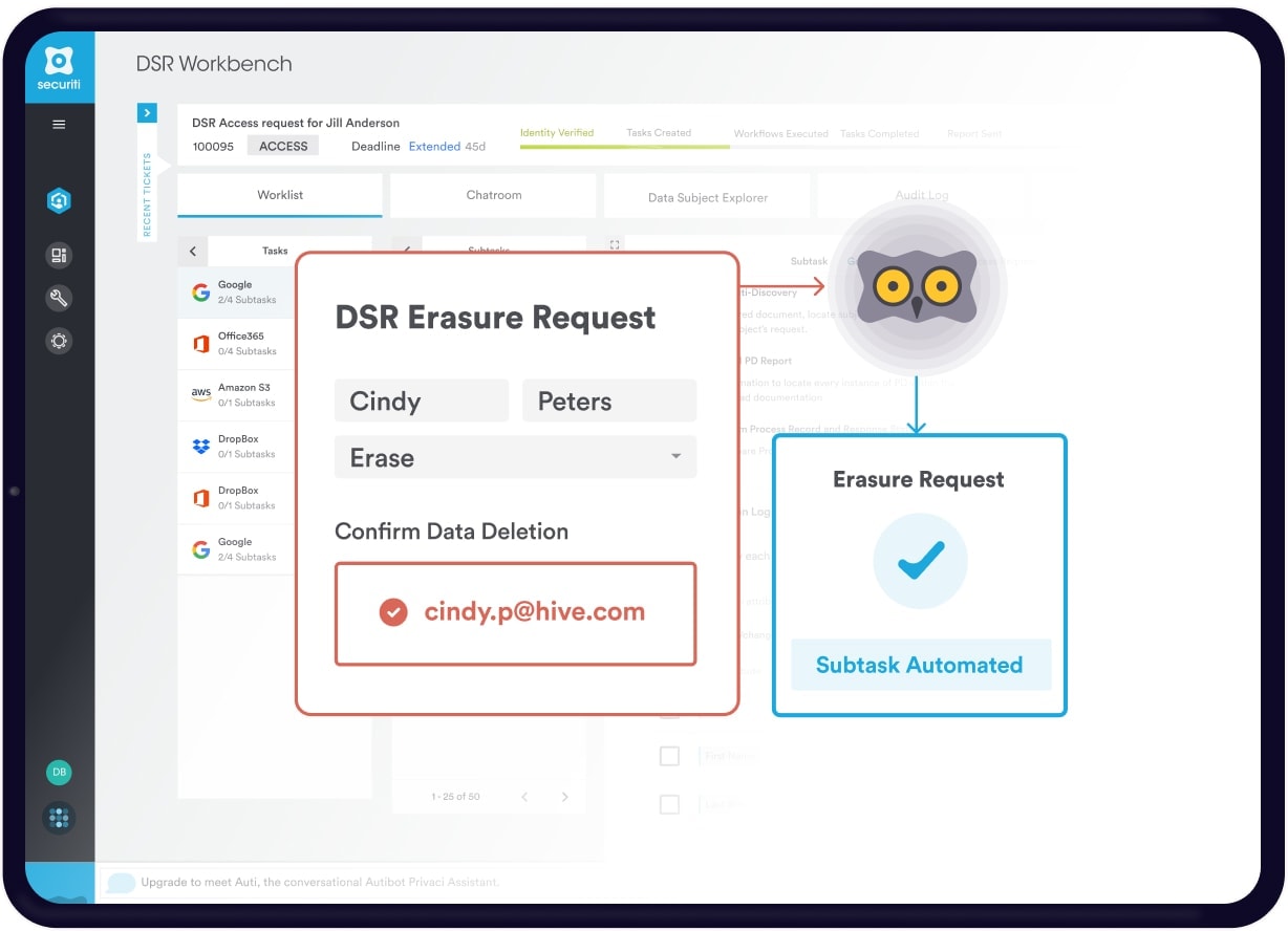 ADGM DPR data erasure request