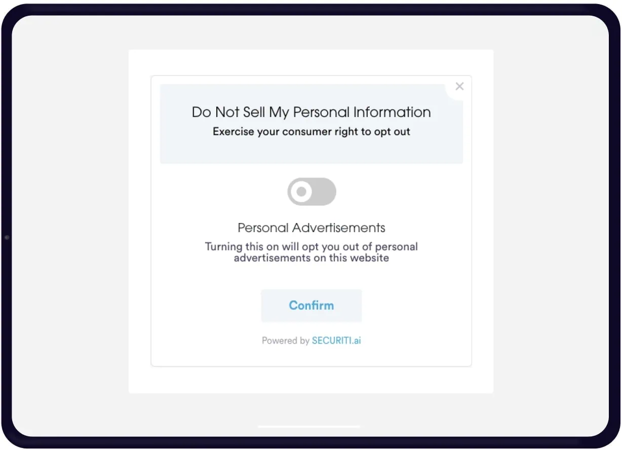 CPA Do Not Sell Personal Information