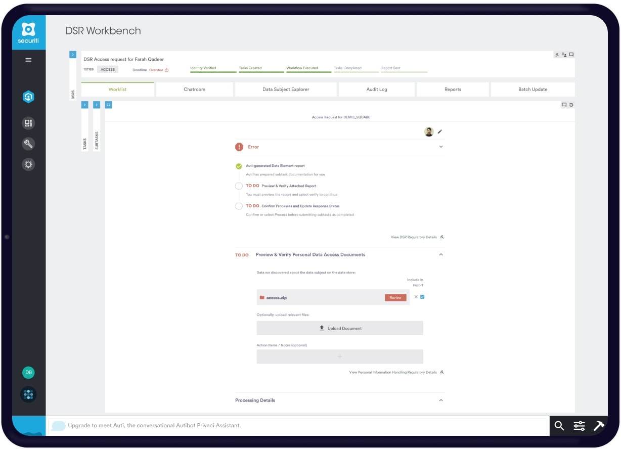 Irish DPA DSR Automatic Request Processing