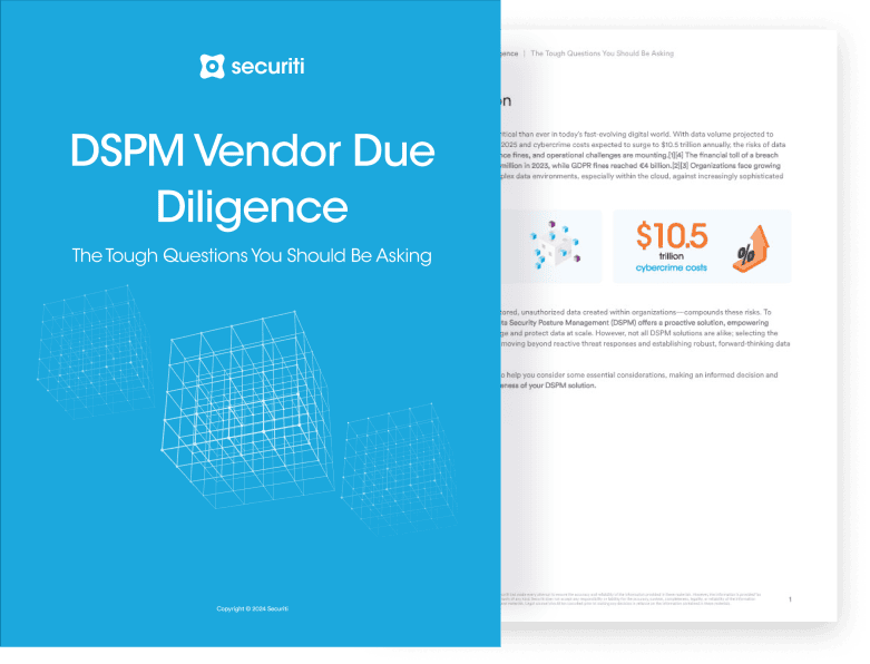  DSPM Vendor Due Diligence