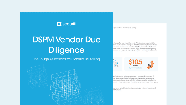 DSPM Vendor Due Diligence